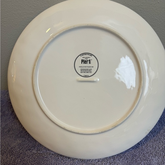 Pier 1 “Field Notes” Dinner Plate Bird Nest – Dogwood Flowers 11” - Picture 4 of 6